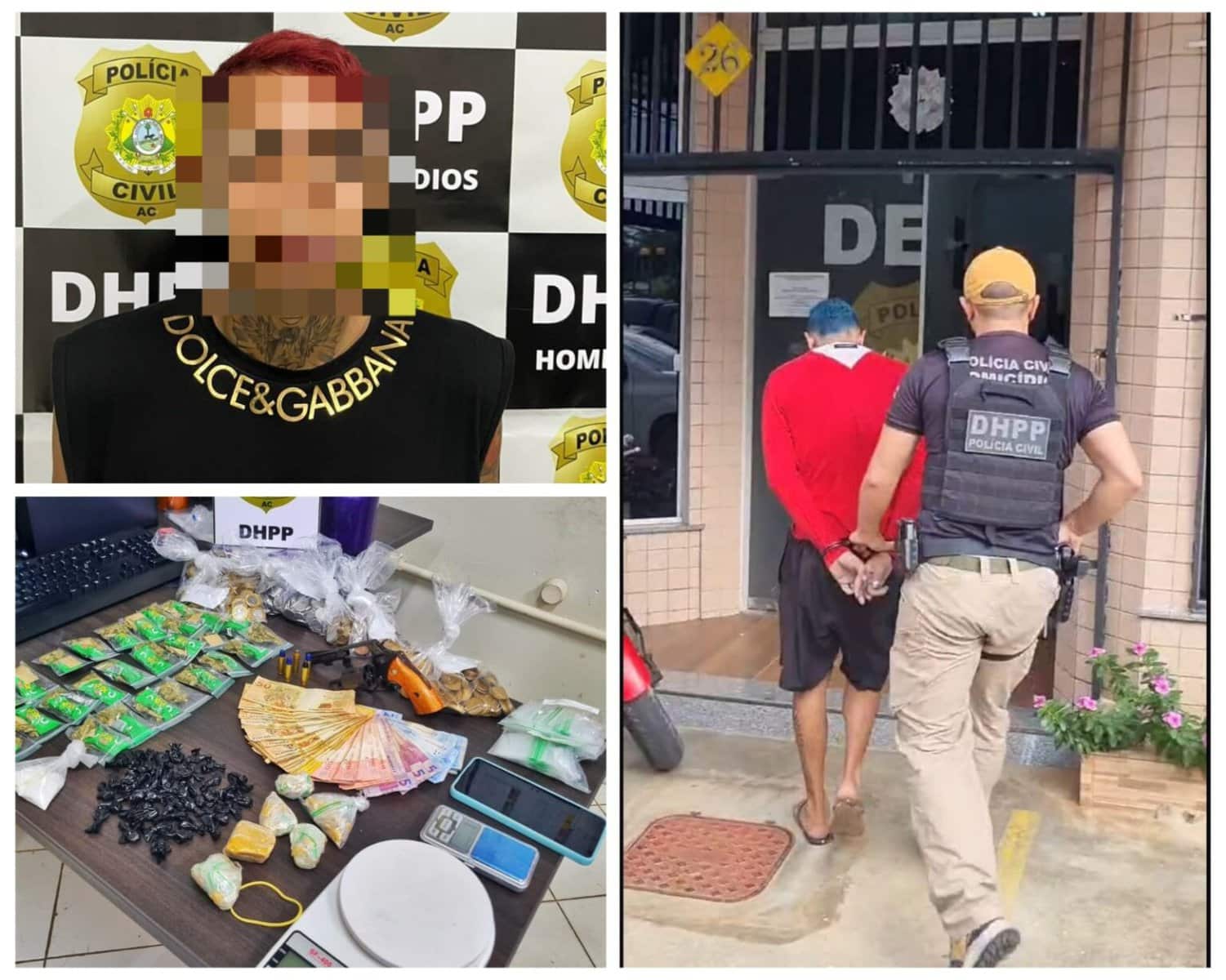 PCAC prende três suspeitos de homicídio e apreende materiais ilícitos no bairro Carandá