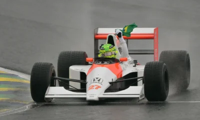 Hamilton pilotou carro de Ayrton Senna no autódromo de Interlagos • Reprodução/X Fórmula 1