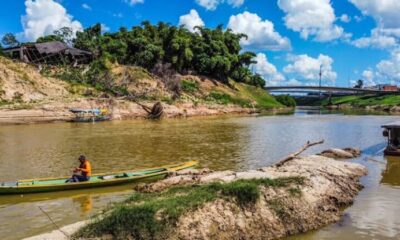 Rio Acre em Rio Branco, na altura do Porto do Mercado Elias Mansour I Foto: Whidy Melo/ac24horas