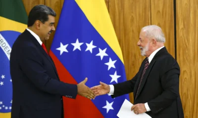 Presidentes Lula e Maduro durante encontro em Brasília • Marcelo Camargo/Agência Brasil