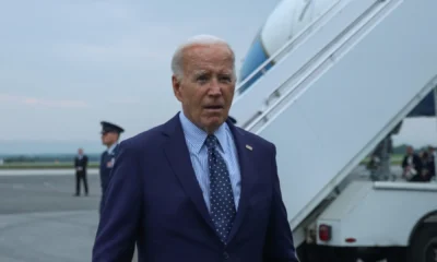 Presidente dos EUA, Joe Biden, no aeroporto regional de Hagerstown, no Estado norte-americano de Maryland • 16/08/2024 REUTERS/Kaylee Greenlee Beal