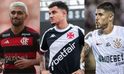 Arrascaeta-Coutinho-Pedro-Raul Arrascaeta, Coutinho e Pedro Raul sofreram desvalorização de mercado • Wagner Meier/Getty; Flickr / Vasco; Reprodução/Instagram Pedro Raul
