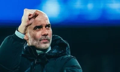 Pep Guardiola, técnico do Manchester City • Divulgação/Manchester City