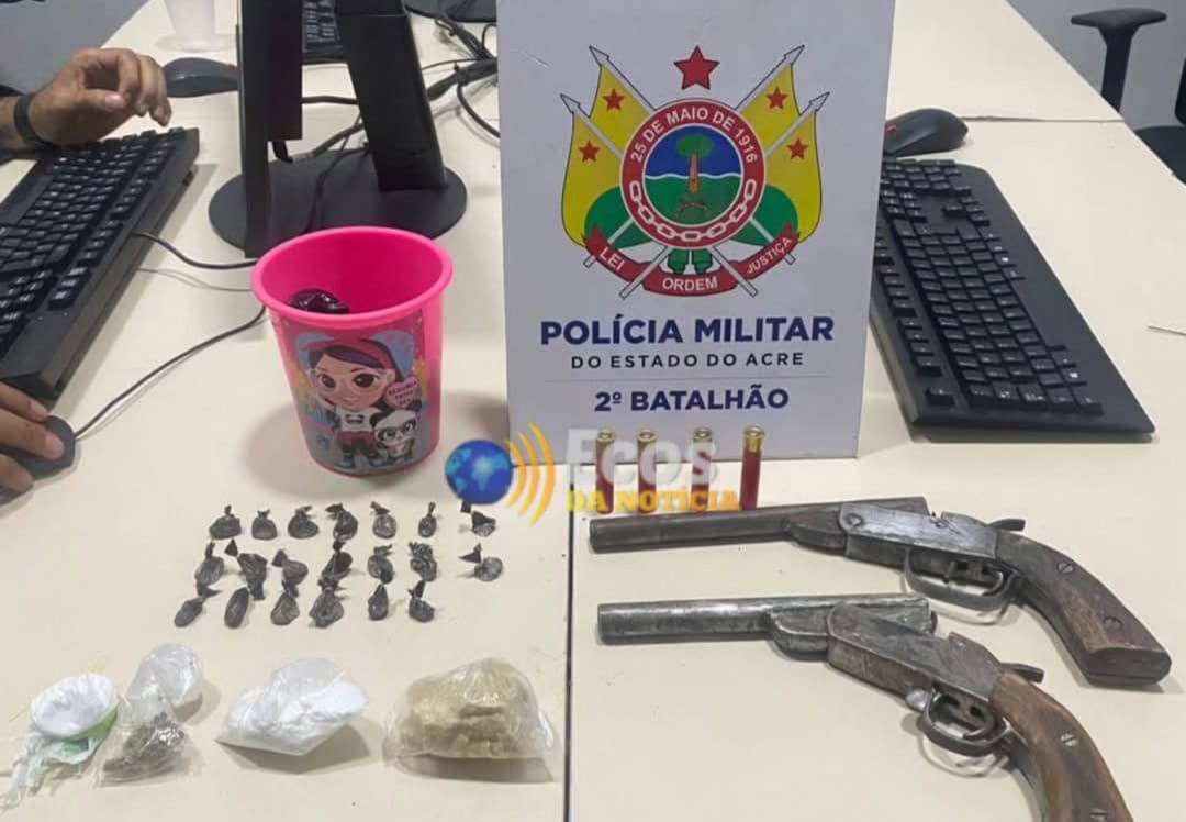 Homem é preso com drogas, armas e munições no bairro Belo Jardim II