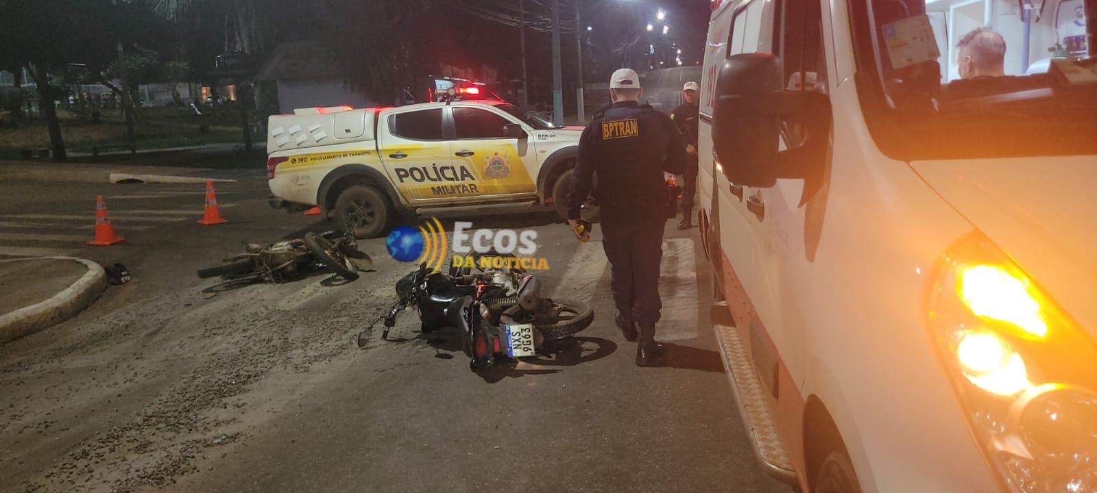 Colisão entre motocicletas deixa dois feridos em Rio Branco