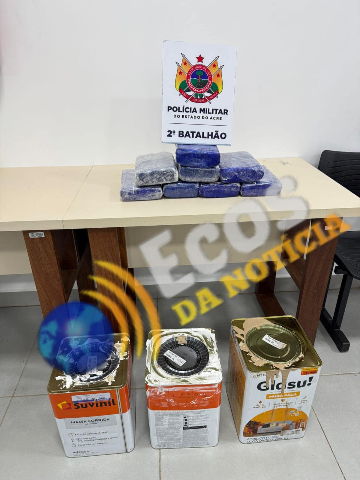 Polícia Militar apreende mais de 8 quilos de drogas em rodoviária de Rio Branco