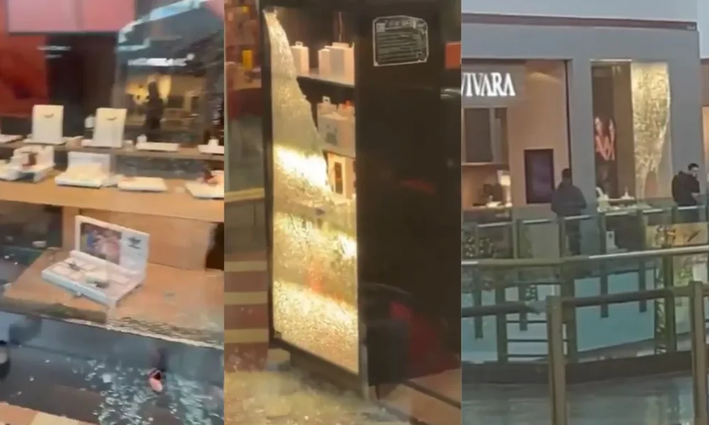 Homens armados assaltaram joalheria dentro do Manauara Shopping, em Manaus • Reprodução/Redes Sociais