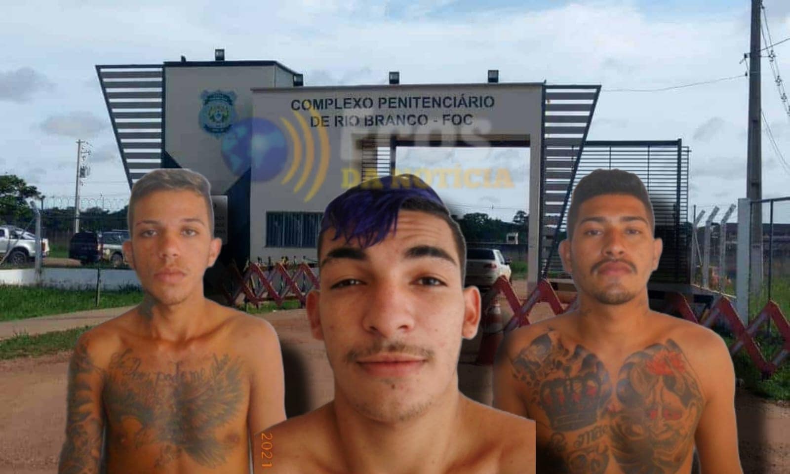 Três detentos fogem do Complexo Penitenciário Francisco de Oliveira Conde em Rio Branco; veja nomes e fotos