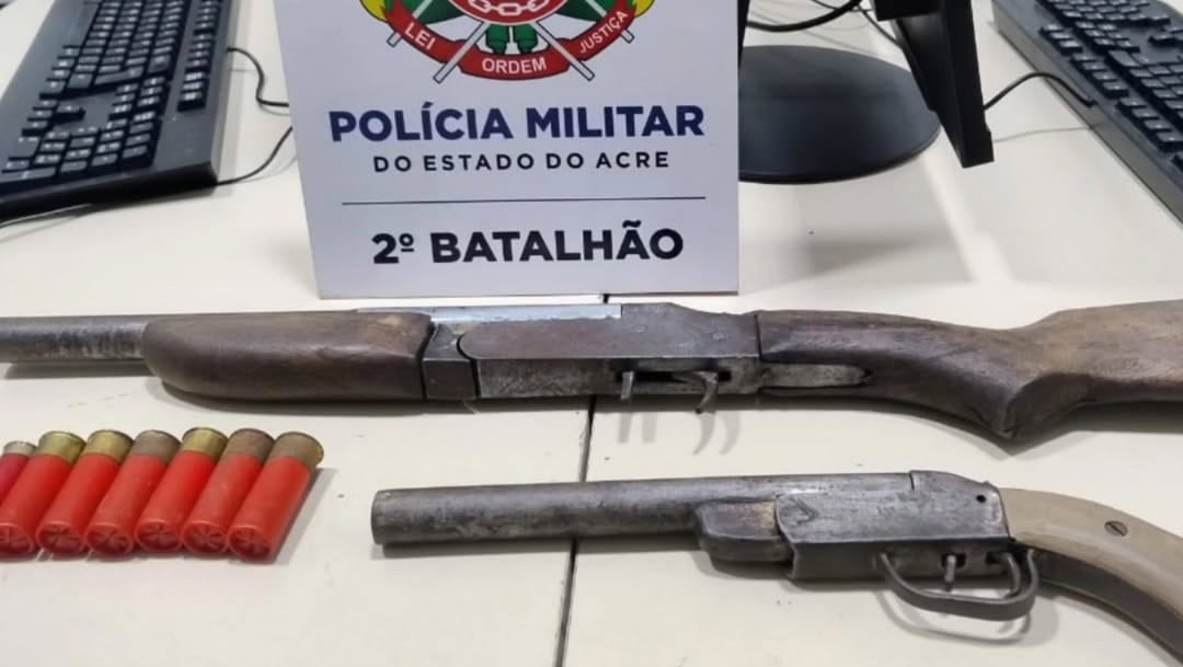 Polícia Militar evita confronto entre facções rivais e apreendem duas escopetas no bairro Cidade Nova