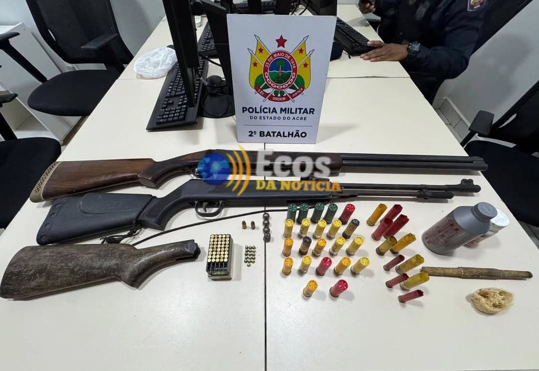 Polícia Militar apreende armas e munições em chácara na capital