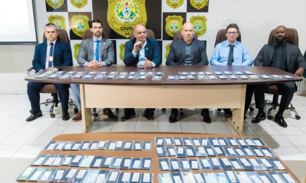 Polícia Civil recuperou mais de 160 celulares no Acre durante operação nacional Mobile. Foto: assessoria/ PCAC
