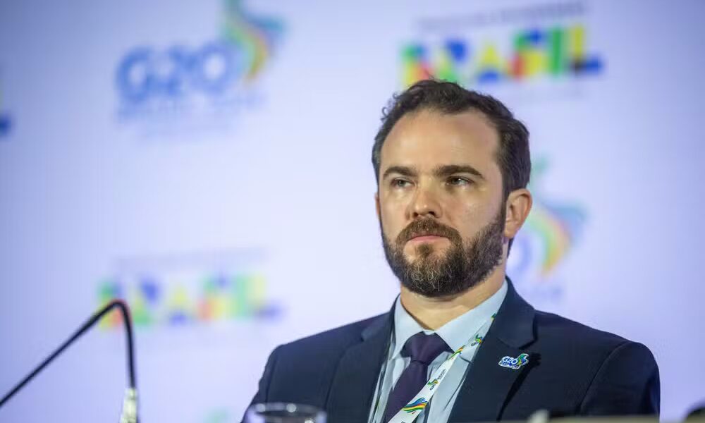 Dario Durigan, secretário-executivo do Ministério da Fazenda, em coletiva de imprensa. — Foto: Diogo Zacarias/MF