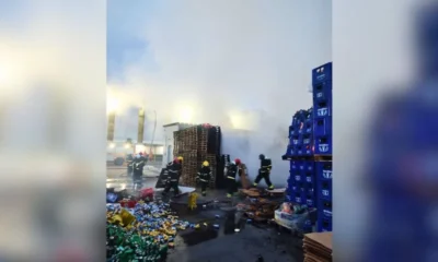 Corpo de Bombeiros de Manaus informou que as residências no entorno da fábrica foram evacuadas por protocolos de segurança • Divulgação/ Corpo de Bombeiros de Manaus