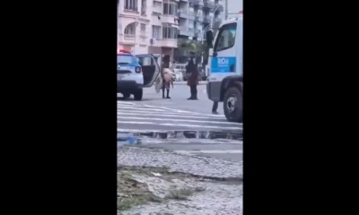 Captura-de-tela-2025-01-15-180335 Homem é flagrado com tartaruga marinha no Rio • Reprodução/X/Informe RJO