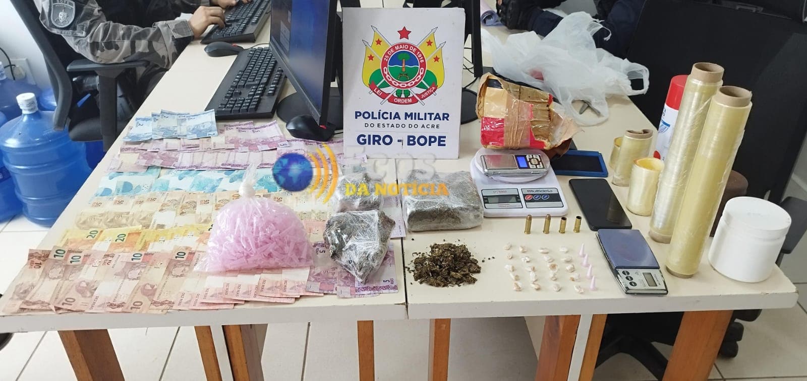 GIRO prende dois homens por tráfico de drogas e posse de munição em Rio Branco