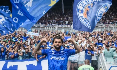 Gabigol durante apresentação no Mineirão • Divulgação