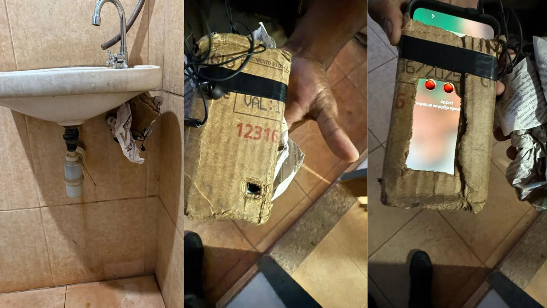 Funcionária encontra celular com câmera ligada no banheiro de empresa