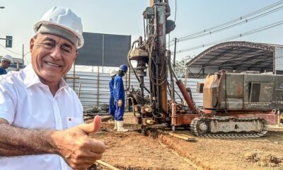 Perfuração no viaduto da AABB I Whidy Melo/ac24horas