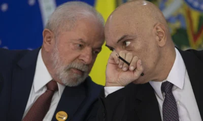 O presidente Luiz Inácio Lula da Silva (PT) e o ministro Alexandre de Moraes, do Supremo Tribunal Federal (STF) • Joédson Alves/Agência Brasil