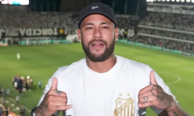 neymar-santos-e1708441417546 Neymar durante partida do Santos na Vila Belmiro • Guilherme Kastner/Santos