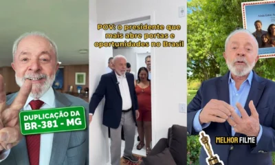"Duplicou", POV, vídeo sobre indicações ao Oscar: Lula tem apostado em vídeos e trends • Reprodução/Instagram (@lulaoficial)