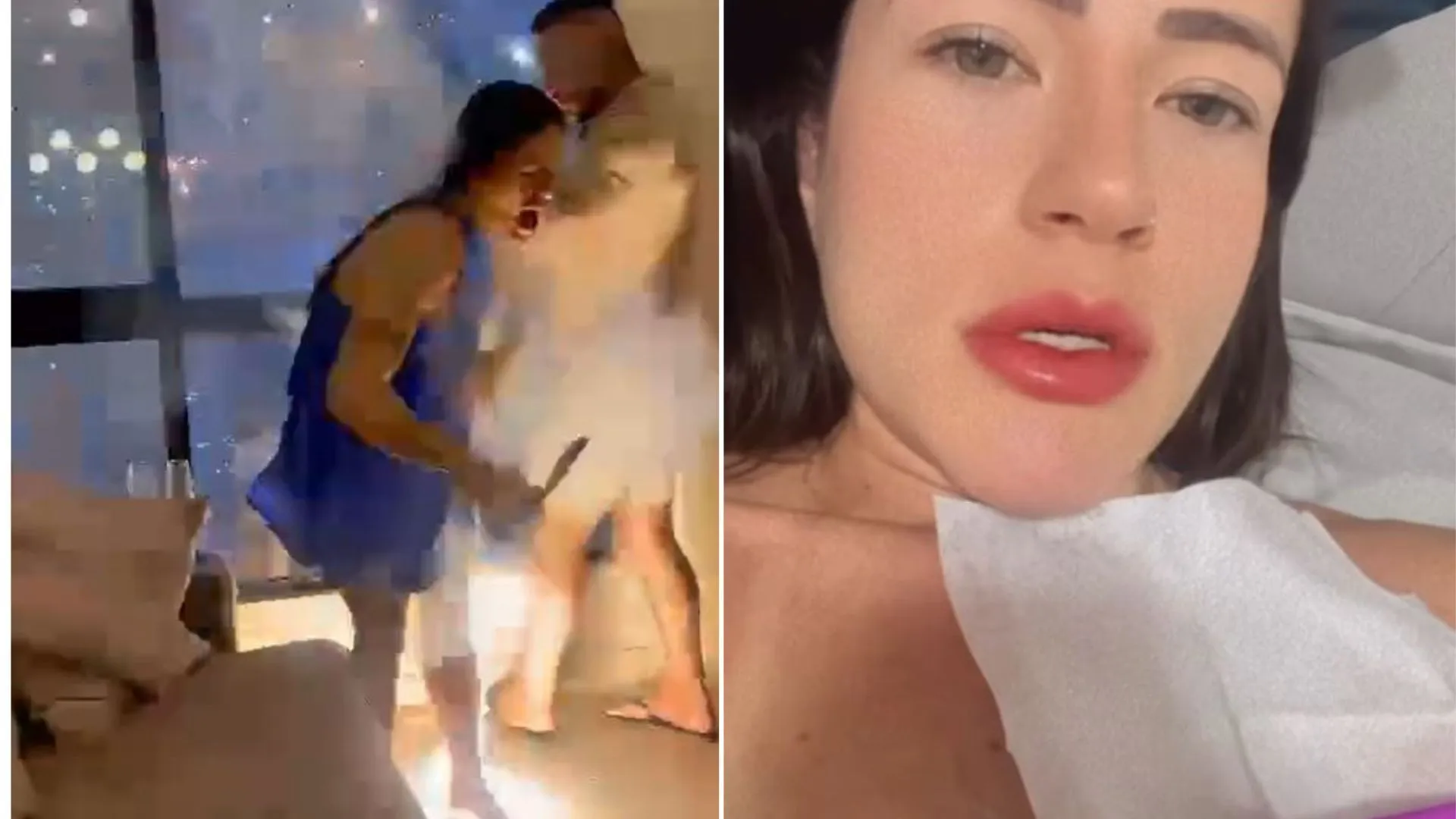 Vídeo: turista é atingida por fogos de artifício dentro de apartamento em Santa Catarina