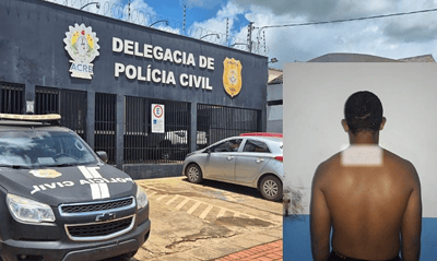 Após ser preso, suspeito confessou a prática do crime de estupro de vulnerável. Imagem: cedida.