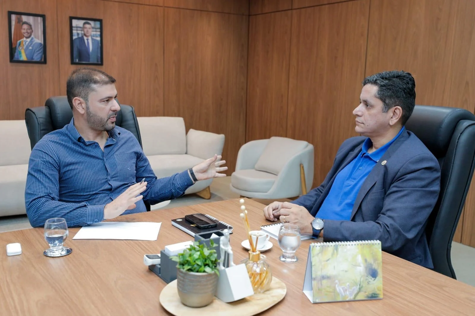 Presidente da Aleac recebe secretário e garante celeridade em PL do Refis