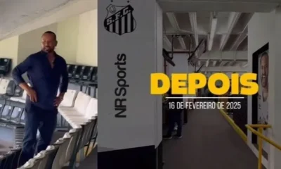 Neymar pai, que lidera reforma da Vila Belmiro, mostra resultado das obras • Reprodução/Instagram