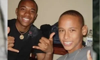 Robinho e Neymar • Reprodução