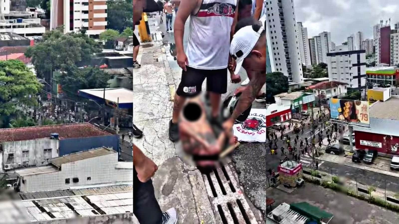 Briga de torcidas deixa feridos e transforma ruas do Recife em cenário de guerra; VÍDEO