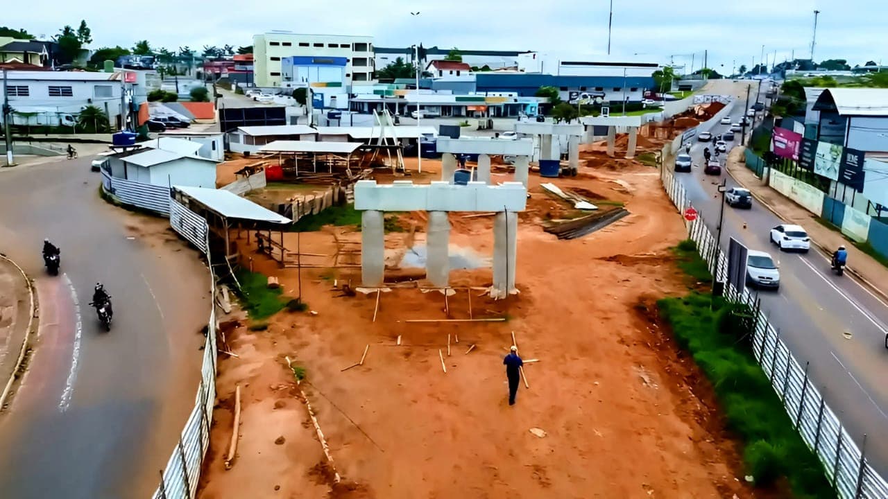 Com atraso de repasses federais, o viaduto da AABB deve ser entregue em outubro