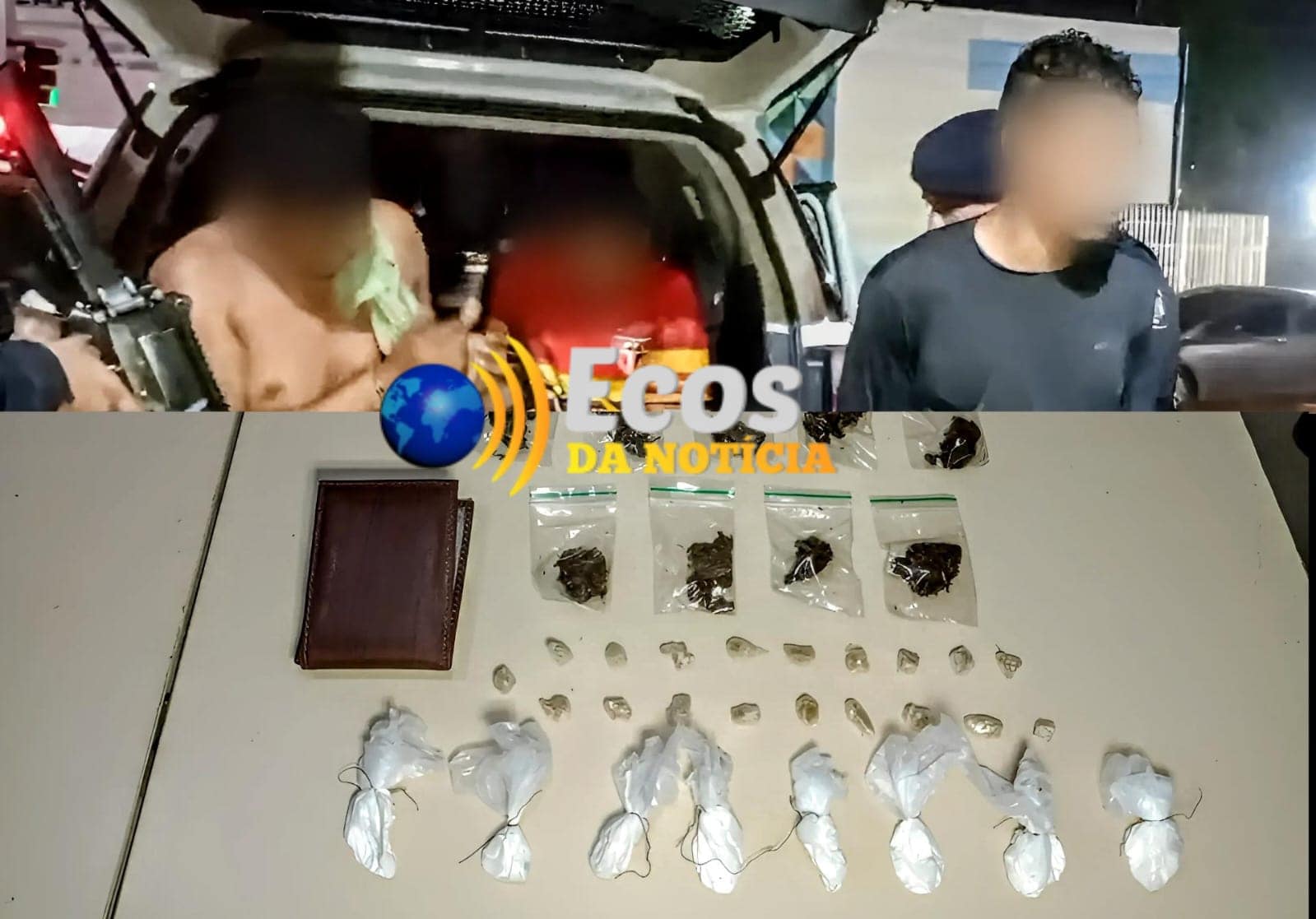 PM desmantela ponto de tráfico no segundo distrito de Rio Branco e detém trio com drogas escondidas