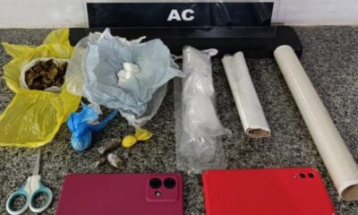 Polícia Civil apreende drogas e prende suspeita durante cumprimento de mandado de busca. Foto: cedida.