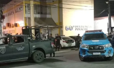 Ataque ocorreu na 60ª DP na noite do último sábado (15) • Reprodução
