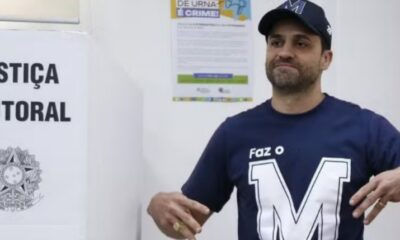 WhatsApp Image 2025-02-21 at 18.55.59 Pablo Marçal votou no fim do dia — Foto: AFP