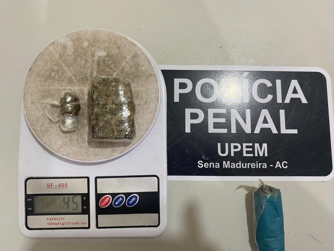 No Acre, mulher é presa ao tentar entrar em presídio com maconha