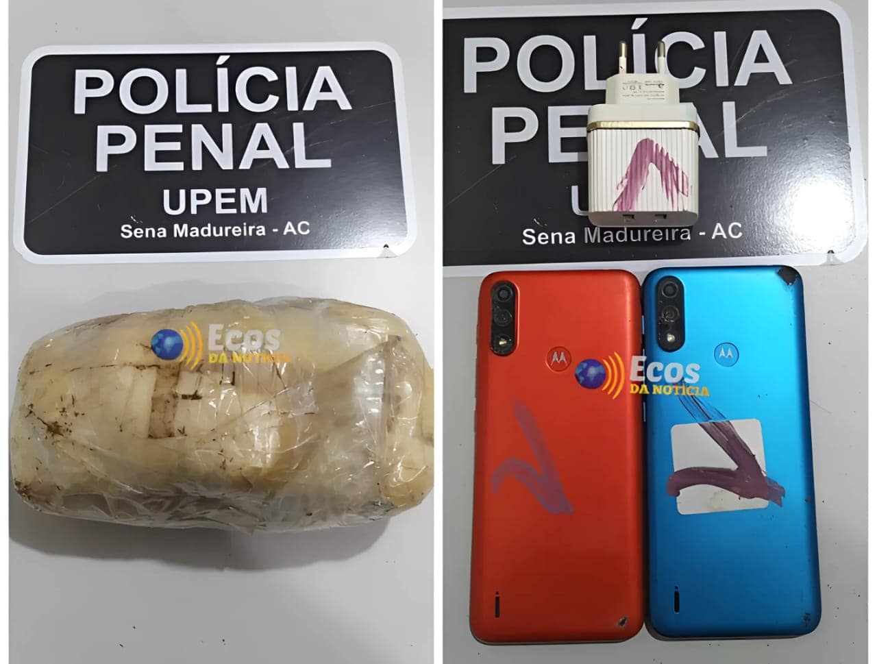 No Acre, homem é preso por arremessar dois celulares para dentro de presídio