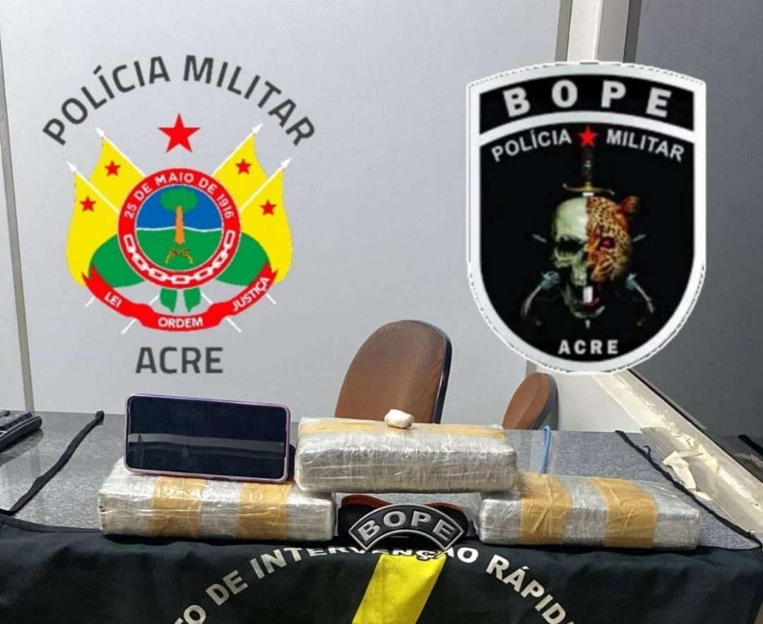 Em Epitaciolândia, Polícia Militar apreende mais de 3 Kg de skunk