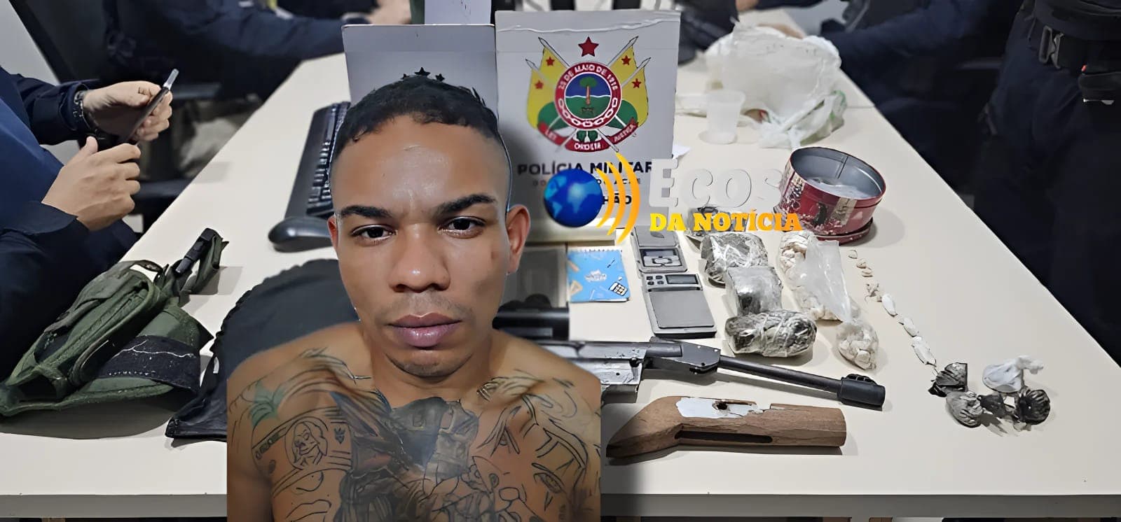 Força Tática prende bandido de alta periculosidade com drogas, arma de fogo e munições em Rio Branco