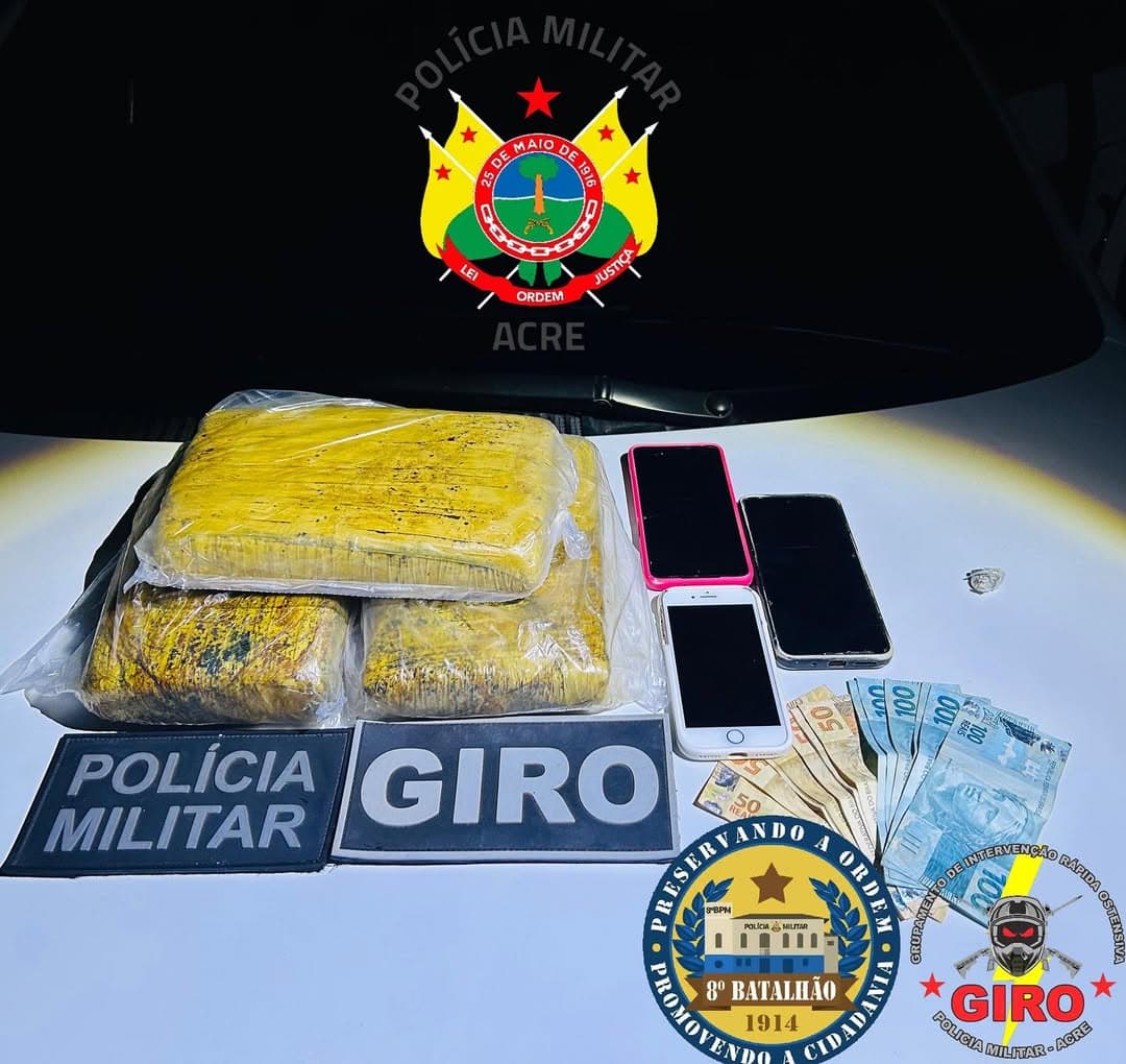 Polícia prende suspeitos com mais de 4,5 kg de drogas na BR-364