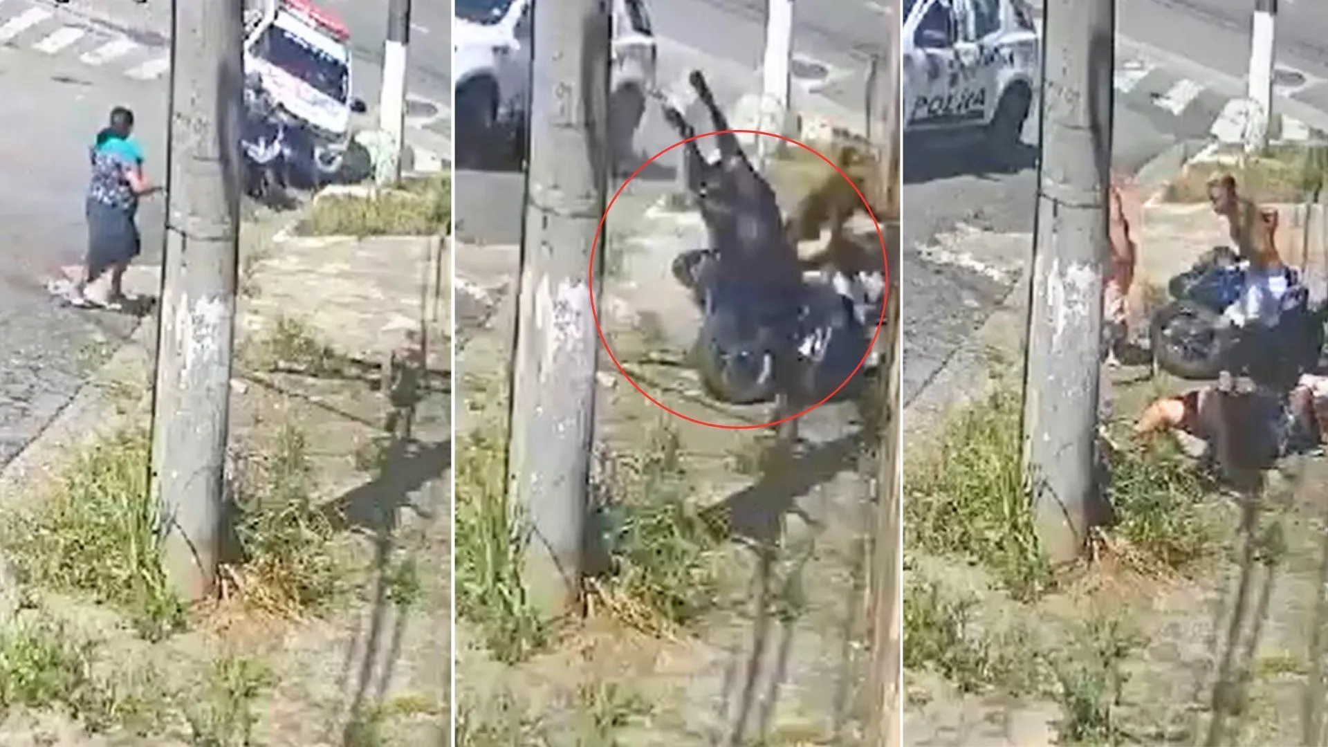 Mulher é atropelada por criminosos que fugiam da polícia no ABC Paulista; veja vídeo