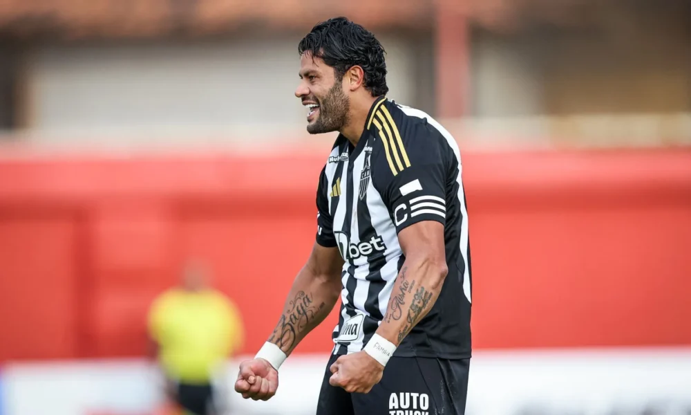 hulk-atletico-vila-nova Hulk comemora seu gol no duelo entre Villa Nova e Atlético-MG • Pedro Souza / Atlético-MG
