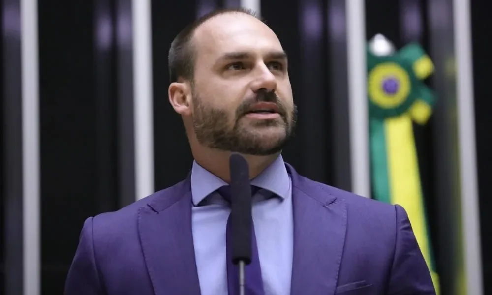Eduardo Bolsonaro (PL - SP), deputado federal e filho do ex-presidente Jair Bolsonaro (PL) • 09/07/2024- Mário Agra/Câmara dos Deputados