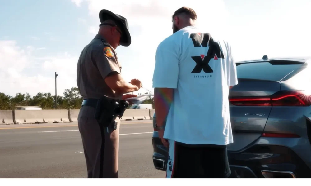 Fabricio Pacholok conversou com o policial após batida • Reprodução