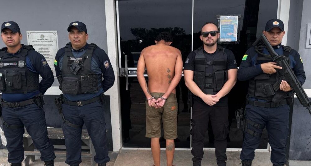 Preso passará por audiência de custódia e será encaminhado para Cruzeiro do Sul. Foto: cedida.