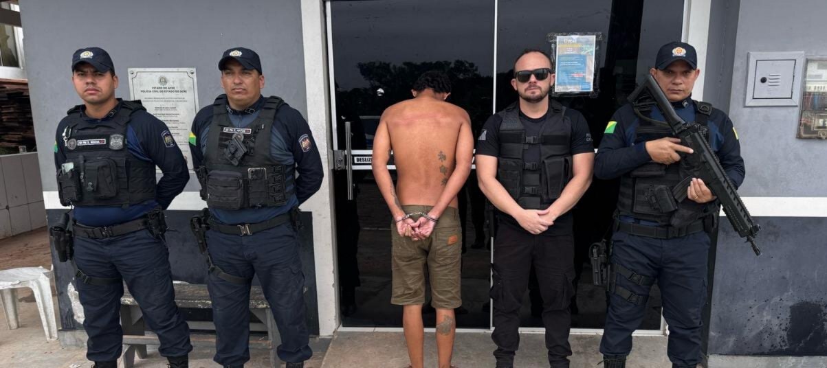 Polícias Civil e Militar prende homem suspeito de furtos qualificados no interior do Acre