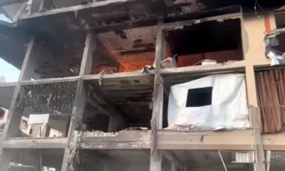 Médicos evacuam vítimas palestinas após ataque aéreo israelense no norte de Gaza. • Reprodução/Reuters