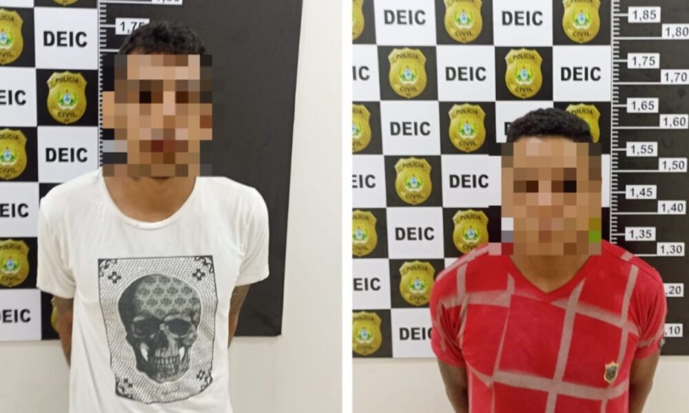 Polícia Civil, por meio da Dcore, prende dois condenados por tráfico, homicídio e organização criminosa. Fotos: cedida.