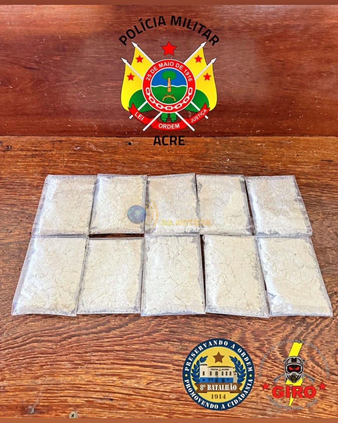 PM encontra 10 pacotes de entorpecentes em residência abandonada no interior do Acre